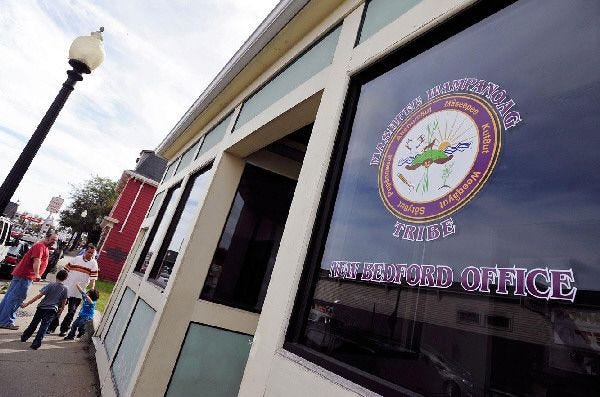 The new Mashpee Wampanoag office on Purchase Street in New Bedford will offer government and cultural services.