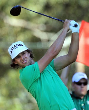 Aaron Baddeley shot a 6-under-par 64 in the third round at East Lake in Atlanta. He's tied with Hunter Mahan at 9 under.