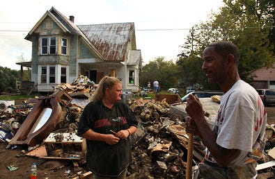 Peter and Helen Kelly's home was devastated by flooding in Mehoopany, Pa., this month. “We lost everything,” Mr. Kelly said.