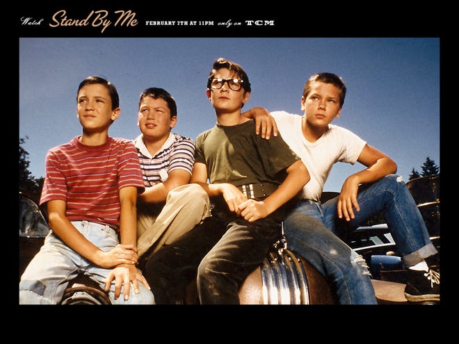 The castof "Stand by Me," the 1986 coming-of-age movie based on "The Body"by Stephen King.