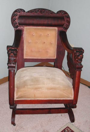 This rocking chair is shown in a 1908 Sears Catalog. (Courtesy of John Sikorski)