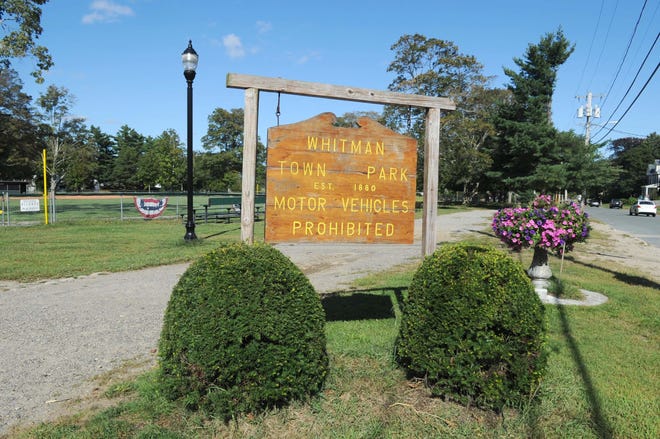 This sign welcomes visitors to Whitman Town Park.