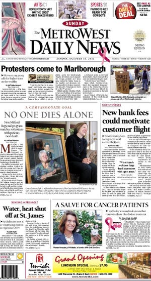 The front page of the MetroWest Daily News for 10/16/11