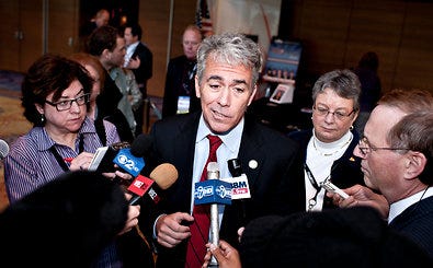 At a Tea Party convention this month in Schaumburg, Ill., part of his current district, Representative Joe Walsh took questions from reporters.