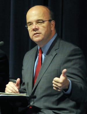 Incumbent Jim McGovern, candidate for re-election as U.S. representative for the 3rd Congressional district, debates in Shrewsbury on Wednesday.