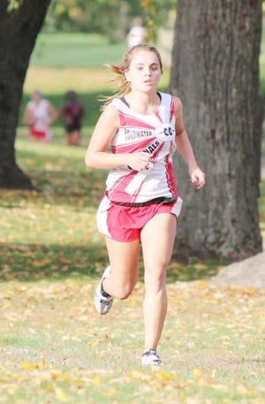 Coldwater’s Becca Schott was second overall on Saturday in the girls’ race.