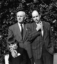 George A. Papandreou with his father and grandfather, both also prime ministers.