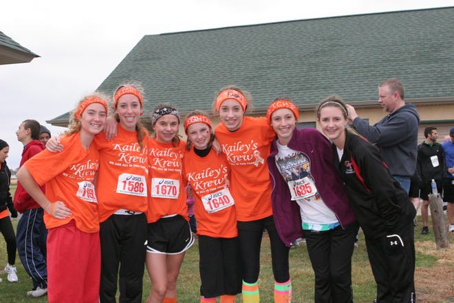 left to right, Taryn Buennemeyer, Lyndsey Rogers, Bri Lowe, Kirsten Aydt, Avory Henerson, Delaney Dixon and Kerryn O'Reilly participated in the 2010 Titan Trek for Tech. The 2011 Titan Trek is on Saturday 11/12 at the east parking lot of Glenwood High School. Registration starts at 7am with the race starting at 8am.