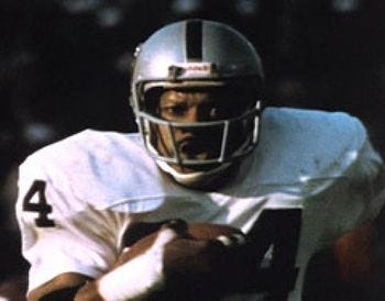 Willie Brown returned an interception 75 yards in Super Bowl XI against Minnesota.