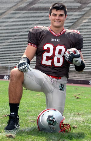 Brown University football player Brett Wyman of Bridgewater.