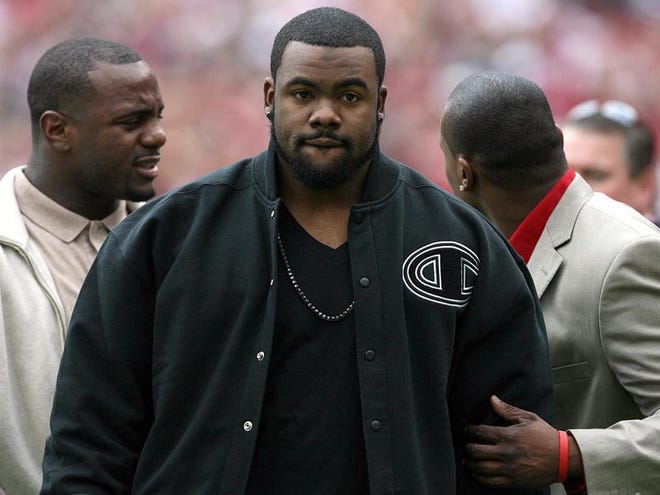 Former Alabama running back Mark Ingram was on the sidelines during the Alabama vs. Georgia Southern NCAA college football game in Tuscaloosa, Nov. 19, 2011.