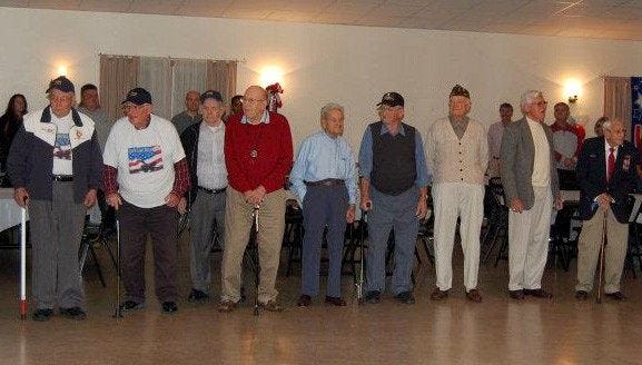 Courtesy photo
World War II veterans, the Elks' special guests for the evening.