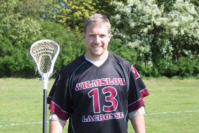 Westboro’s Rob Lord plays defense for the Durham University lacrosse team in Durham, England.