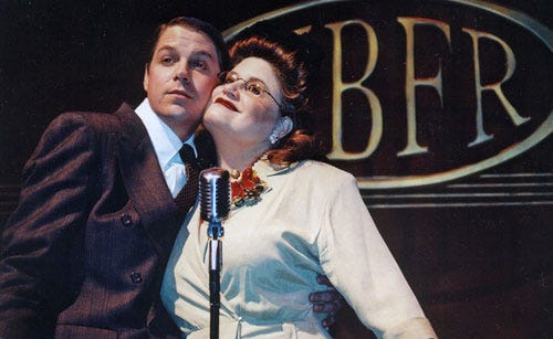 Scott Smith and Bonnie Jean Wilbur in the heartwarming stage production of “It’s a Wonderful Life – A Radio Play.”