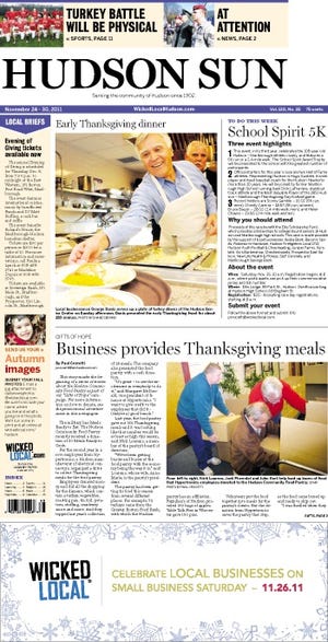 Page 1 of the Nov. 24, 2011, Hudson Sun.