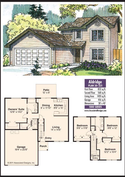 House Plan The Aldridge House Plan The Aldridge, 30 Foot Deep House Plans