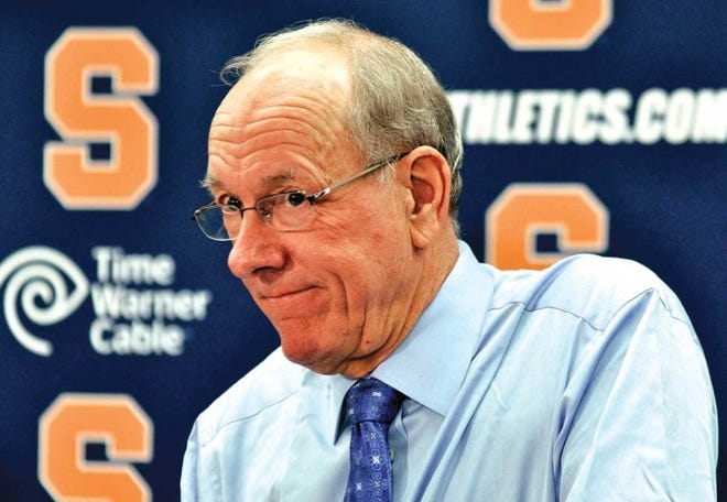 Syracuse head coach Jim Boeheim, answering questions during a
news conference after the Orange defeated Eastern Michigan 84-48 on
Tuesday night, said he has ‘never worried about my job status in 36
years.’