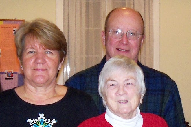 Shown from left are Joan Bace, Dottie McGrath, and John Bace.