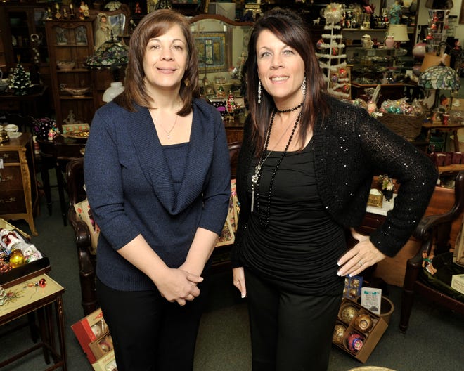 • Avenue Antique merchants Diane Baker (left) and Leeann Wheeler buy and sell old merchandise in person and online.