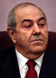 Iraqiya coalition leader Ayad Allawi