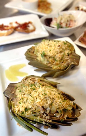 Chef Katie's Baby Artichokes Stuffed With Fennel is one of six appetizers ICC culinary arts adjunct professor Katie Lemkemann taught students to make during the recent decadent Holiday Appetizers class.