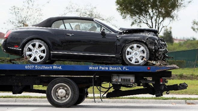 John Goodman's vehicle after the crash on Friday, Feb. 12, 2010.