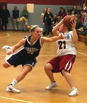 Behind the efforts of Captain Anna Seraikas, Cohasset's pressing defense smothered the Crusader offensive attack and forced over 20 turnovers Friday night