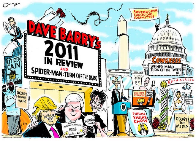 Lead color illustration to accompany Dave Barry Year in Review. (Jack Ohman/TMS/MCT)