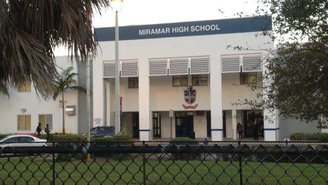 Students at Miramar High School Friday, Jan. 6, 2012.