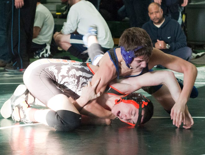 Norton’s Cam Hale takes control of a match. The Lancers recently finished second in the Marshfield Tournament and last week took first place in the Middleboro Tournament.