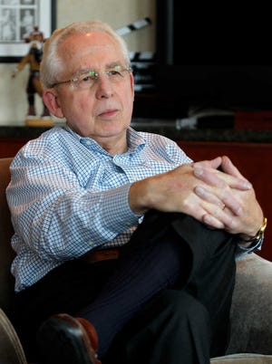 FILE - In this July 18, 2011, file photo, Southeastern Conference Commissioner Mike Slive is interviewed at his office at the SEC headquarters in Birmingham, Ala. Over the next six months, the people who oversee the much-maligned postseason format will talk about how to reconstruct the system for crowning a national champion. In the tumultuous 14-year history of the BCS, the appetite for change among college football's leaders has never been stronger. "It's my impression that ... there will be meaningful discussion about possible changes to the BCS," Slive said last week as SEC rivals LSU and Alabama prepared to play in the title game Monday night, Jan. 9, at the Superdome. (AP Photo/Dave Martin, File)