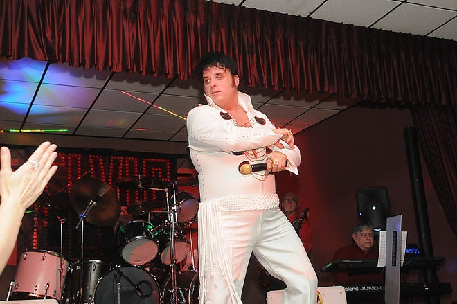 Elvis impersonator Mike Slater performed a benefit concert for St. Jude’s Saturday at the Holy Ghost Hall in East Taunton.