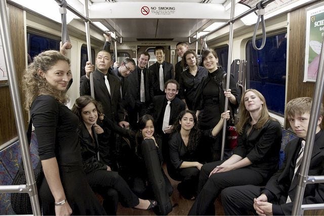 When not riding the T, these 17 young musicians, A Far Cry Orchestra, play for audiences in Boston, New York, Washington DC and throughout the USA and Europe. On Sunday Jan 15th at 2 PM, they will bring their amazing talents to the Kingswood Arts Center in Wolfeboro for a Friends of Music concert. Tickets are $25 at the door. The concert is sponsored by Points North Financial and the NH Electric Co-op.