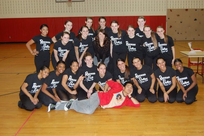 The Rancocas Valley High
School Dance team will host its annual show this weekend with a
little help from former contestants on the TV show, “So You Think
You Can Dance.” Former contestants Tadd Gadduang, front center, and
Caitlynn Lawson, middle center, helped the team get ready at a
dance workshop last weekend.  
 Top row: From left: Nina Conover, Devon Blair, Kara Milke, Carly
Montgomery, Carly Wolf Middle row: Taylor Hannan, Brittany Burd,
Caitlynn Lawson, Natalie Poinkouski, Alexis O'Hara, Brittany
Morton, Maritza Maldonado Bottom row: Amber Gray, Marcel Burton,
Taylor Callinan, Shannan Hayes, Brianna Milke, Larissa Rindosh,
Courtney Gavin, Kaitlin Brown, Dominique Chambers In front: Tadd
Gadduang