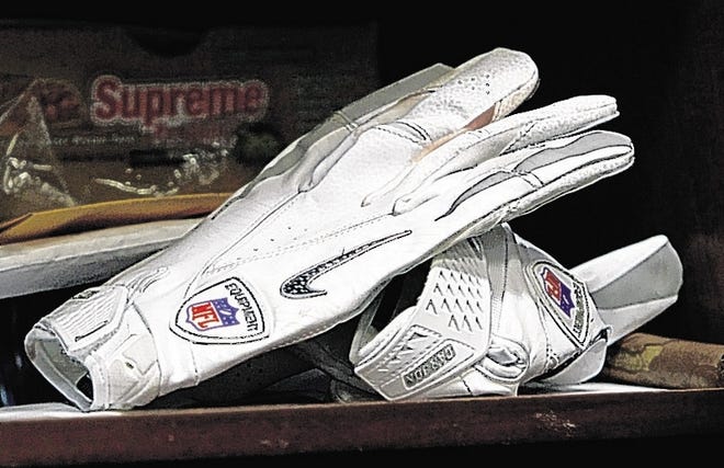 Patriots TE Rob Gronkowski's "sticky" gloves.