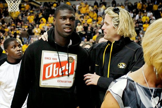 Missouri offensive coordiantor David Yost, right, will find out Wednesday, along with the rest of the world, if prized recruit Dorial Green-Beckham will choose the Tigers.