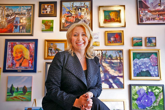 Diana Cousineau Aveni is the owner of Framing Concepts on South Street in Hingham. Her shop also features a small art gallery for local artists