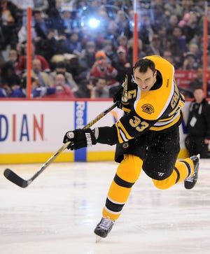 Zdeno Chara's massive slap shot won't have its normal impact when the Bruins host the Rangers tonight given the way New York's players give up the body to blocks shot, meaning the B's will have to adjust the way they attack in the offensive zone.