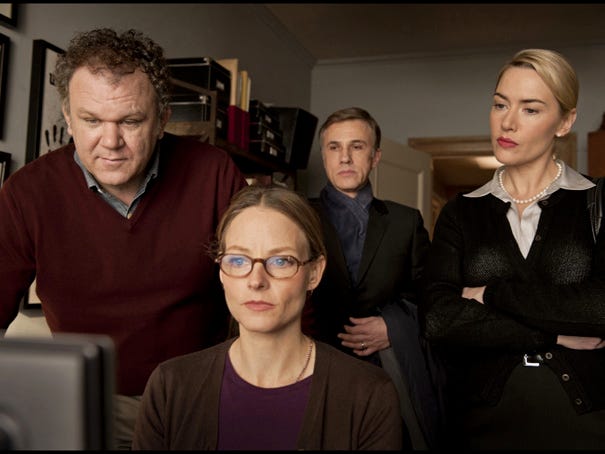 John C. Reilly, Jodie Foster, Christoph Waltz and Kate Winslet star in the Roman Polanski-directed ‘Carnage.'
Photo courtesy Sony Pictures Classics