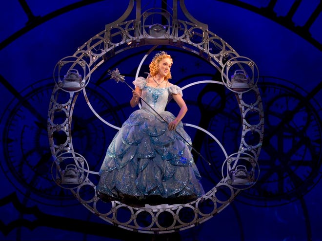 Tiffany Haas stars as Glinda in “Wicked.” The national touring company of the smash musical opens in Birmingham tonight for a three-week run.
