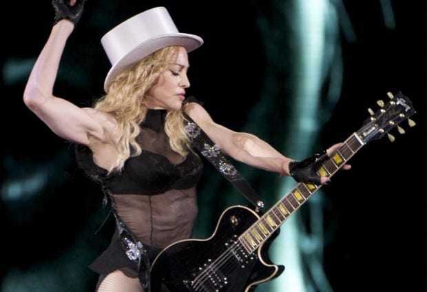Madonna, shown here at a concert in Poland, is returning to
Pittsburgh Nov. 6 for the first time in decades.