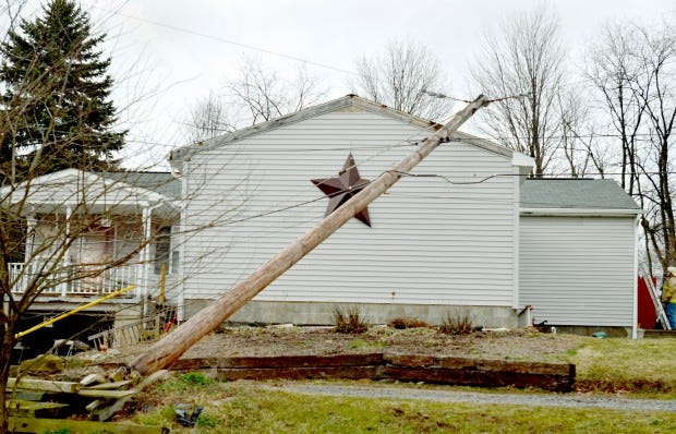 Firefighters from Raccoon, Potter and Shippingport stations responded to 402 Holt Road after a downed utility pole shorted out several sockets inside the home on Friday. Damage was confined to the socket areas and firefighters remained on scene Friday evening in case of additional problems while waiting for Duquesne Light to arrive.