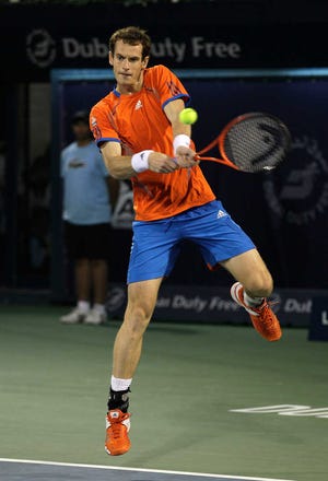 Andy Murray won 85 percent of his first service points as he beat Novak Djokovic 6-2, 7-5 in the Dubai semifinals.