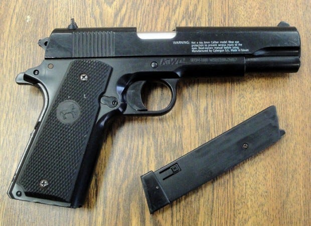 The airsoft gun taken from a Moon Area student Wednesday morning.