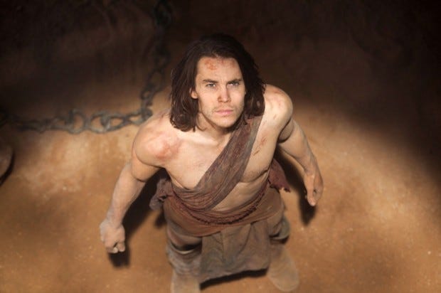 Taylor Kitsch is shown in a scene from "John Carter."