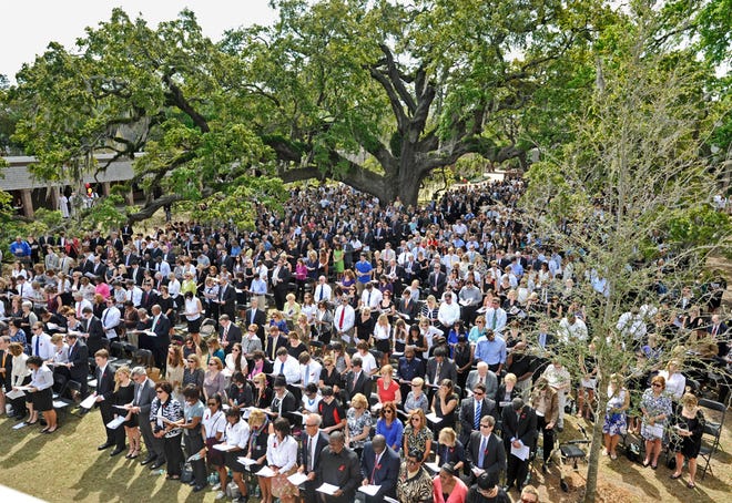 Mourners gathered Friday morning for a memorial service at Episcopal School of Jacksonville. Head of School Dale Regan was fatally shot by recently fired teacher Shane Schumerth. Schumerth killed himself.