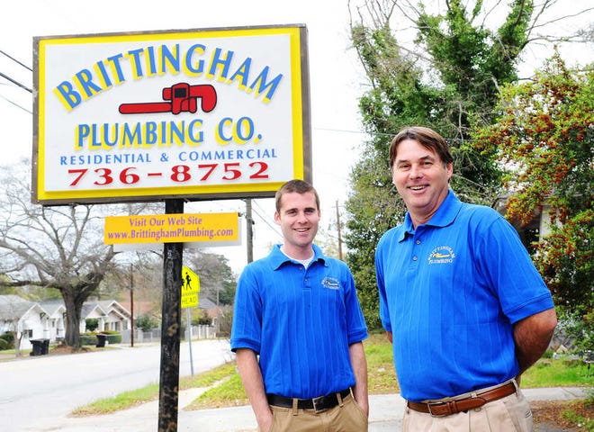 Charles Brittingham and his son, Clark, are the fourth and fifth generations of plumbers in their family. They hope to expand into heating and air conditioning.