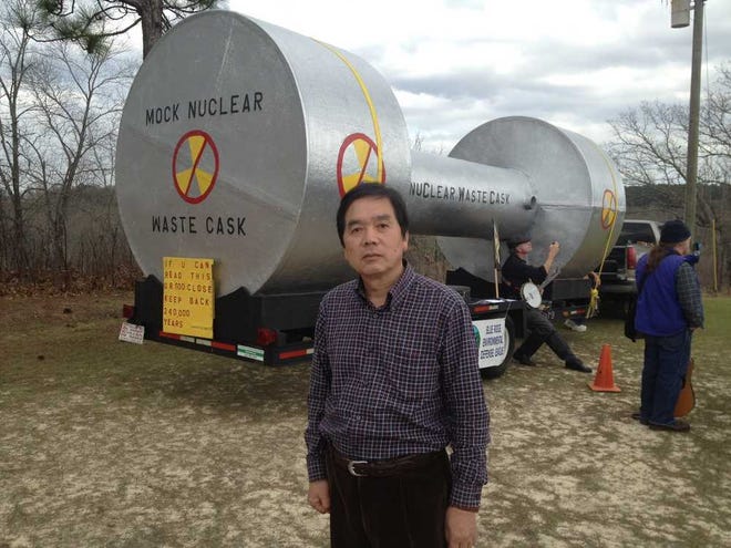 Japanese author and anti-nuclear activist Shoji Kihara at the "Day of remembrance and warning," near Plant Vogtle.
