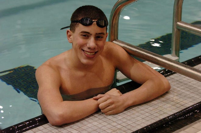 Collin Esquirol, a sophomore at Stonington High School who swims for the Ledyard-Stonington co-op team, was diagnosed with Type-1 diabetes as a young boy. He is able to compete at a high level because he closely monitors his insulin at all times.