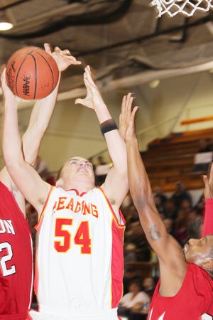Reading’s Jake Hubbard had a big night, scoring 26 points and grabbing 15 rebounds in the loss.